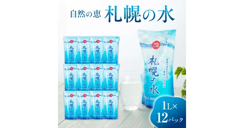 【ふるさと納税】 水 天然水 ミネラルウォーター 1L 1000ml 12パック 無殺菌 無除菌 安心 飲料水 札幌の水 ナチュラルミネラルウォーター 地下水 鉱水 軟水 酸素 水素 ミネラル パウチ パック 北海道 札幌市