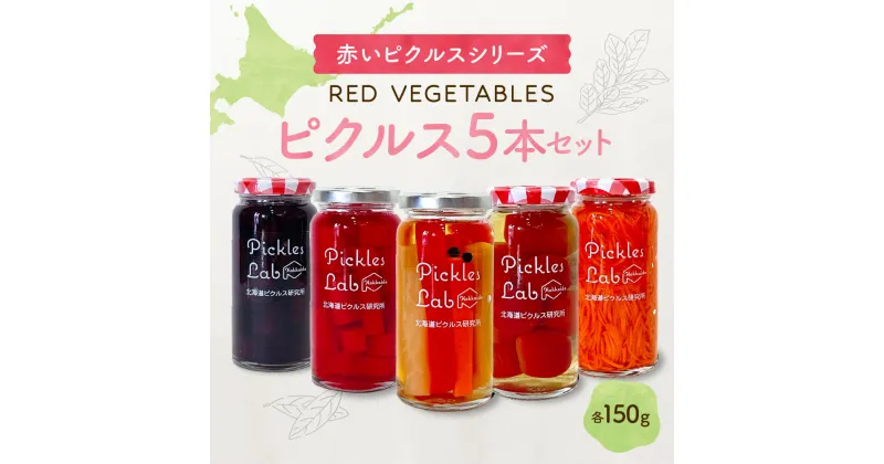 【ふるさと納税】 赤い ピクルス 北海道産 野菜 150g×5種 計5本 セット レッドビーツ スイートピクルス 紅くるり ミニトマト キャロットラペ 有機栽培 自然栽培 グルテンフリー 無添加 お酢 漬物 酢漬け 瓶 お取り寄せ 詰め合わせ 食べ比べ ギフト 贈答 北海道 札幌市