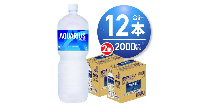 【ふるさと納税】 アクエリアス 2000ml PET×12本 ペットボトル 2箱 2l スポーツドリンク 札幌工場製造 清涼飲料水 カロリーひかえめ ソフトドリンク 浸透圧設計 アミノ酸 クエン酸 水分補給 ふるさと納税 北海道 札幌市