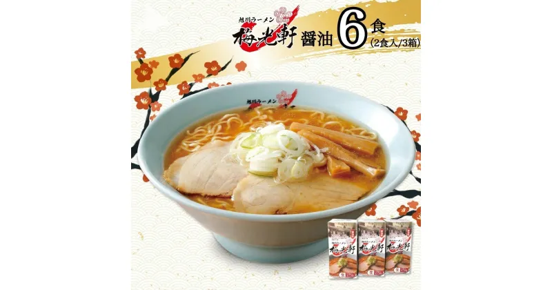 【ふるさと納税】 北海道 旭川ラーメン 梅光軒 醤油味 2食入×3箱 計6食セット しょうゆ らーめん 詰め合わせ セット 旭川ラーメン 拉麺 お取り寄せ 醤油味 森住製麺 生麺 産直 ご当地ラーメン 人気 グルメ お土産 送料無料 北海道 札幌市