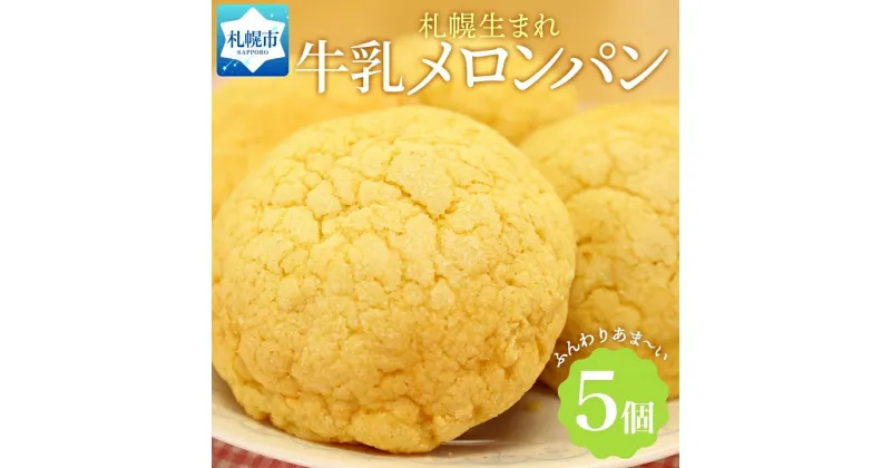 【ふるさと納税】 メロンパン 5個 北海道産 牛乳 メロン パン 菓子パン 冷凍パン ベーカリー 冷凍 小麦 牛乳 朝食 軽食 おやつ 小分け 個包装 ギフト 送料無料 フーズ&ブレッド 北海道 札幌市