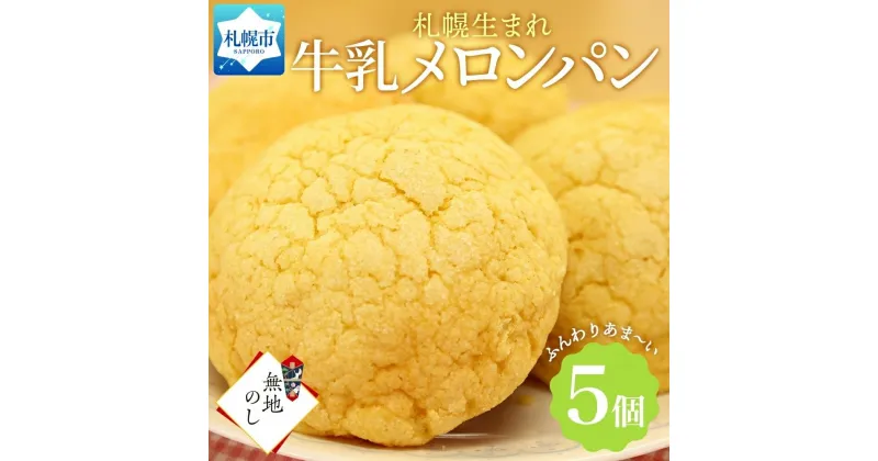 【ふるさと納税】 メロンパン 5個 北海道産 牛乳 メロン パン 菓子パン 冷凍パン ベーカリー 冷凍 小麦 牛乳 朝食 軽食 おやつ 小分け 個包装 ギフト 無地熨斗 送料無料 フーズ&ブレッド 北海道 札幌市