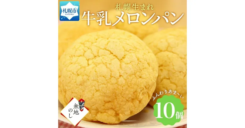 【ふるさと納税】 メロンパン 10個 北海道産 牛乳 メロン パン 菓子パン 冷凍パン ベーカリー 冷凍 小麦 牛乳 朝食 軽食 おやつ 小分け 個包装 ギフト 無地熨斗 送料無料 フーズ&ブレッド 札幌市 北海道 札幌市