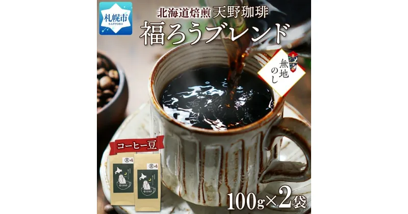 【ふるさと納税】 コーヒー ブレンド 豆 100g×2 珈琲 生豆 自家焙煎 ビター スペシャリティコーヒー 中挽き 粗挽き 細挽き 極細挽き ギフト 無地熨斗 熨斗 のし お取り寄せ グルメ 福ろう 天野珈琲 北海道 札幌市