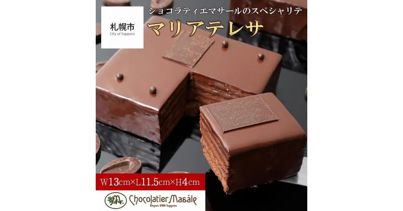 【ふるさと納税】 ケーキ チョコレート ショコラケーキ 冷凍 スイーツ デザート お取り寄せ お菓子 おやつ ショコラティエ マサール Chocolatier Masale マリアテレサ4号 高級ショコラ専門店 北海道 札幌市