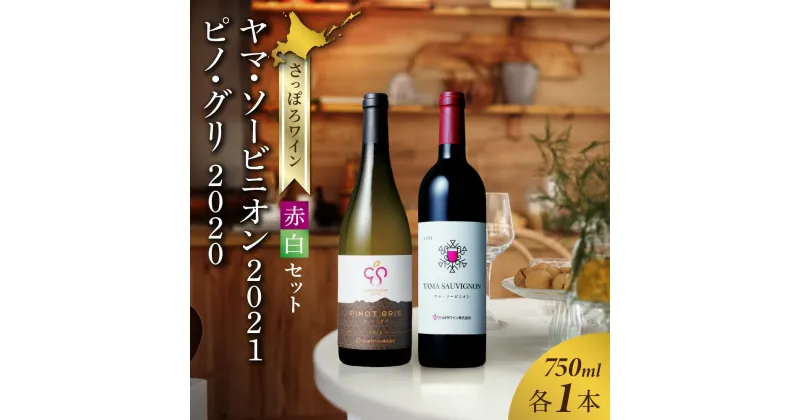 【ふるさと納税】 ワイン 赤 白 さっぽろワイン 2本 飲み比べ ヤマ・ソービニオン2021 ピノ・グリ2020 750ml 2本セット 赤ワイン ミディアム 辛口 白ワイン アルコール お酒 熨斗 母の日 父の日 敬老の日 記念日 誕生日 ギフト プレゼント 北海道 札幌市