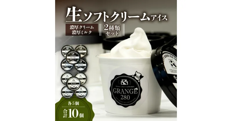 【ふるさと納税】 生ソフトクリームアイス 2種×5個 計10個 各115ml セット 濃厚 クリーム ミルク 北海道産 とよとみ牛乳 生クリーム アイス ソフトクリーム なめらか コク お取り寄せ スイーツ デザート 冷凍 北海道 札幌市