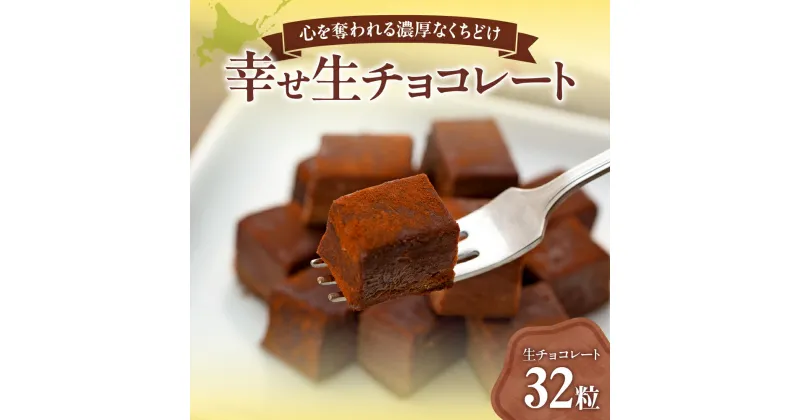 【ふるさと納税】 北海道産 生チョコレート 32粒 放牧牛乳 生クリーム 濃厚 アルコール不使用 生チョコ 小分け お取り寄せ スイーツ デザート 洋菓子 お菓子 菓子 ギフト プレゼント 冷凍 北海道 札幌市