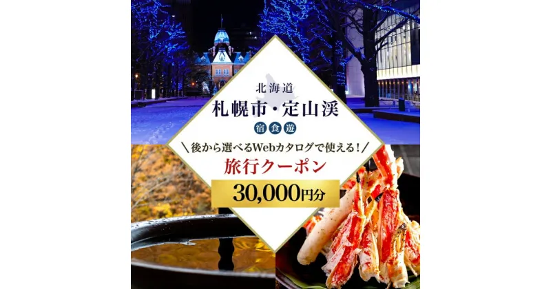 【ふるさと納税】 旅行券 宿泊券 30,000円分 定山渓温泉 温泉 旅行 飲食券 体験サービス券 後から選べる Webカタログ 北海道ツアー 旅行クーポン 厳選 ホテル 旅館 カヌー トレッキング SUP ラフティング ツアー 体験 観光サービス 北海道 札幌市