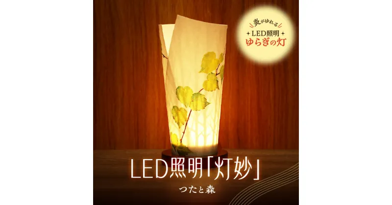 【ふるさと納税】 ライト 炎がゆれる LED照明 つたと森 日本古来の燭台 ゆらぎの灯 灯妙 明るさセンサー付き 室内専用 USB電源 日本製 LED 照明 ランプ シェード インテリア 雑貨 日用品 工芸品 お土産 リラックス 癒し おしゃれ 北海道 札幌市