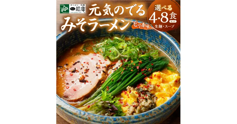 【ふるさと納税】 ラーメン 【 選べる 個数 】 1箱 2箱 4食入り 8食入り 味噌ラーメン 北海道産 小麦 味噌 ピリ辛 みそ 生麺 本格的 簡単 ご当地ラーメン 人気店 ラーメン札幌一粒庵 北海道 札幌市