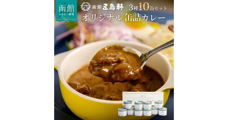 【ふるさと納税】五島軒 オリジナル 缶詰カレー 3種 10缶セット ギフト カレー ビーフカレー 欧風カレー チキンカレー 缶詰 甘口 中辛 辛口 レトルト レストラン気分 伝統の味 イギリス風 フランス風 インド風 北海道 函館 送料無料 お取り寄せグルメ