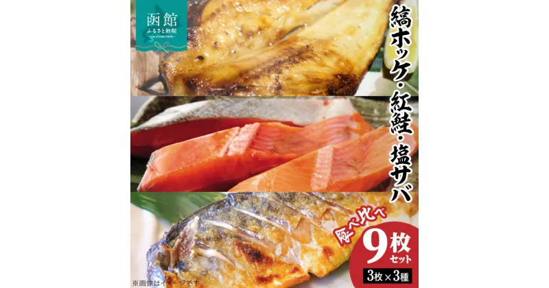 【ふるさと納税】縞ホッケ・紅鮭・塩サバ食べ比べセット