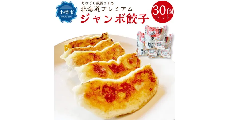 【ふるさと納税】あおぞら銭函3丁め 北海道 プレミアム ジャンボ餃子 30個セット | 餃子 ぎょうざ ギョーザ 冷凍 おかず 惣菜 冷凍食品 お取り寄せ 小樽市 北海道 送料無料