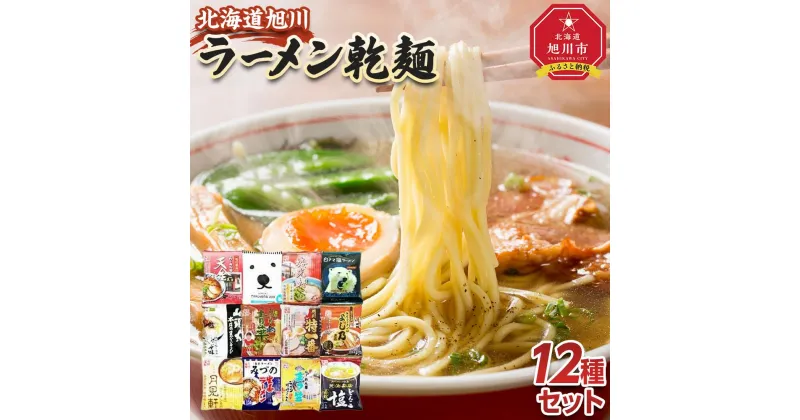 【ふるさと納税】北海道 ラーメン乾麺（袋麺）12種類セット 旭川ラーメン 札幌ラーメン 函館ラーメン_03828 | 麺 食品 加工食品 人気 おすすめ 送料無料