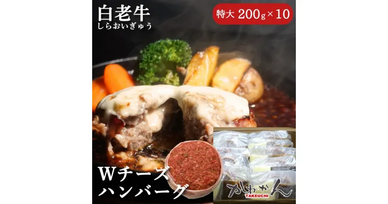 【ふるさと納税】道産和牛ダブルチーズハンバーグ（200g）10個入り 【ふるさと納税 人気 おすすめ ランキング 北海道産 和牛 ダブルチーズ Wチーズ ハンバーグ 肉 肉厚 チーズ モッツァレラチーズ デミグラス セット 大容量 詰合せ 北海道 室蘭市 送料無料】 MROA048