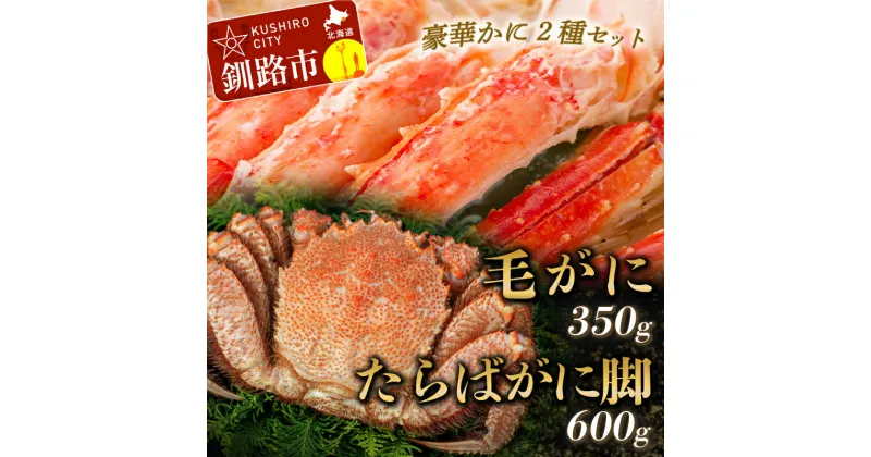 【ふるさと納税】【蟹のゴールデンコンビ！】ボイル毛ガニ350g×1尾&タラバカニ脚600g 北海道 釧路 ふるさと納税 かに カニ 蟹 毛がに けがに たらばがに たらば タラバ 濃厚 魚介 贅沢 甘い かにみそ F4F-5340