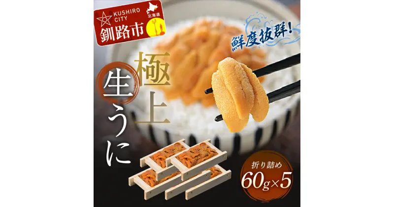 【ふるさと納税】生うに折詰め60g×5【鮮度抜群！極上生えぞバフンうに】 北海道 釧路 ふるさと納税 うに ウニ 雲丹 魚介類 海鮮 海産物 F4F-0573