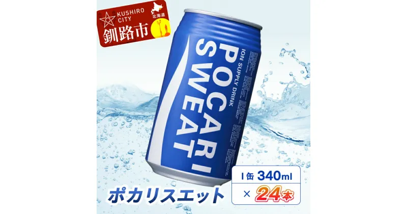 【ふるさと納税】ポカリスエット 340ml缶 ×24本 北海道 釧路 ふるさと納税 飲料 スポーツドリンク イオン 電解質 健康飲料 音別川 スポーツ 夏 熱中症予防 水分補給 F4F-1984