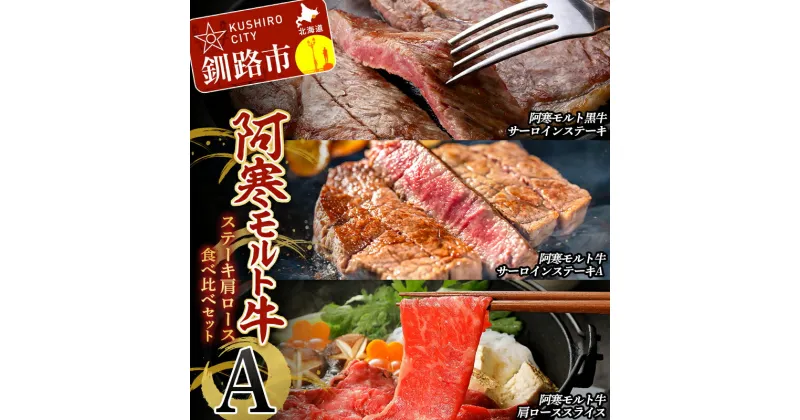 【ふるさと納税】阿寒モルト牛ステーキ肩ロースセットA 牛肉 ステーキ サーロイン すき焼き 釧路 肉 F4F-4178