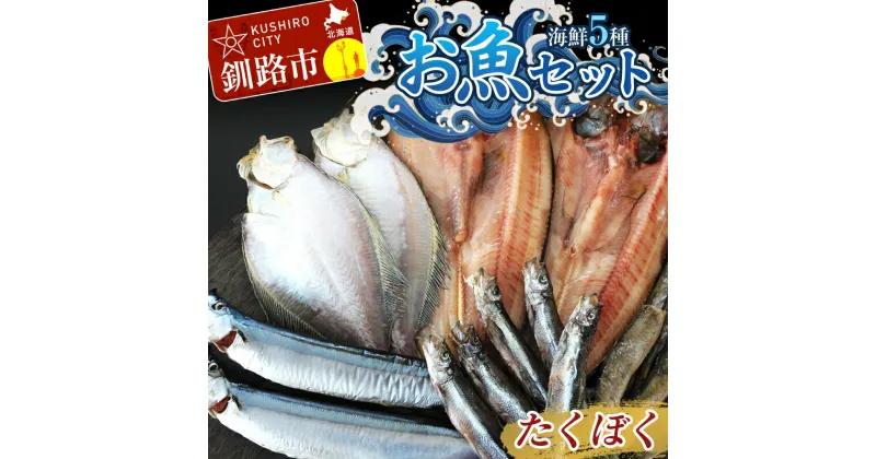 【ふるさと納税】釧路の味 お魚セット （たくぼく） 無添加 5種の海鮮セット ほっけ さんま かれい ししゃも こまい 海鮮セット 海鮮 魚 干物 ギフト F4F-3050