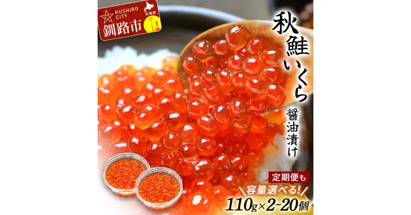 【ふるさと納税】 選べる発送月【北海道産】 秋鮭 いくら醤油漬け 110g×2〜20個 定期便 小分け いくら イクラ 魚卵 魚介類 海鮮 小分け 発送時期が選べる F4F-4029var