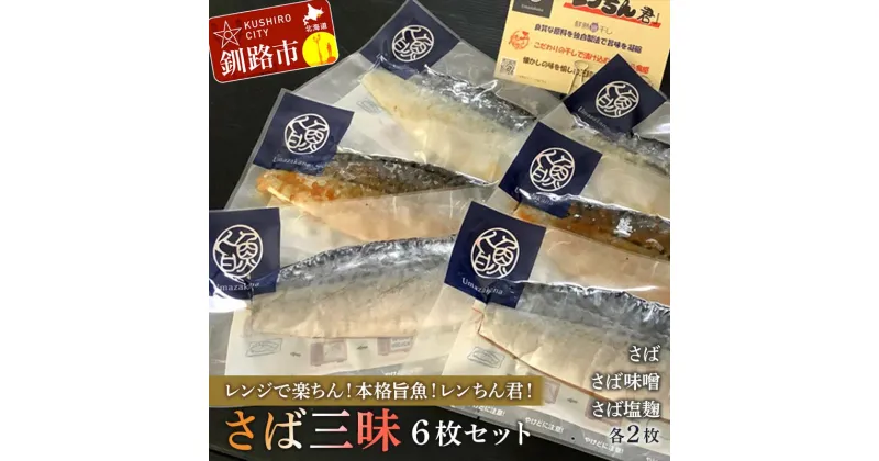 【ふるさと納税】【さば三昧 6枚セット】レンジで楽ちん！本格旨魚！レンちん君！ さば2枚 さば味噌2枚 さば塩麹2枚 鯖 サバ 簡単調理 レンジ おかず 調理済 時短 調理 F4F-4332