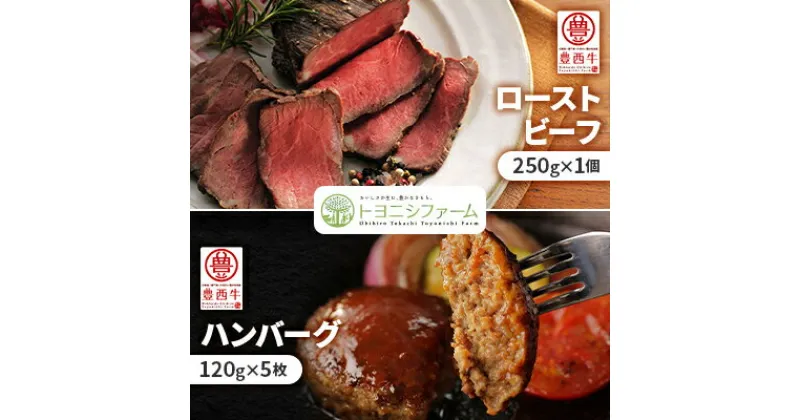 【ふるさと納税】豊西牛 ローストビーフ & ハンバーグ ギフト 贈答用 ソース付【配送不可地域：離島】【1236299】