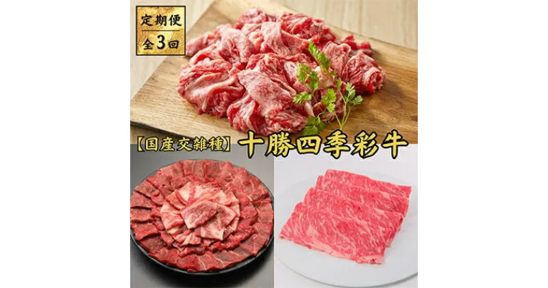 【ふるさと納税】【毎月定期便】十勝四季彩牛　焼肉・切落し・すき焼きセット 全3回【配送不可地域：離島】【4012926】