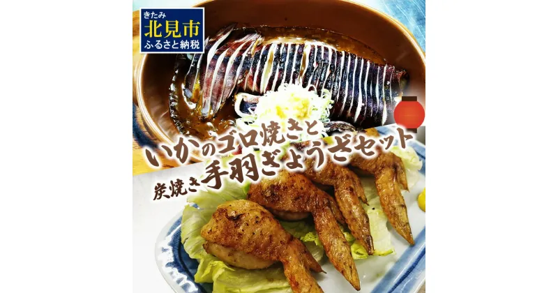 【ふるさと納税】いかのゴロ焼きと炭焼き手羽ぎょうざセット ( 海鮮 肉 加工品 いか 手羽 餃子 セット 詰め合わせ おつまみ 居酒屋 )