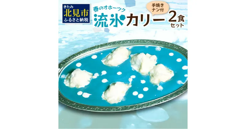 【ふるさと納税】クリシュナ 春のオホーツク流氷カリー2食セット 手焼きナン付 ( 流氷 カレー 青い スパイシーチキン チキン オホーツクブルー インド ナン )