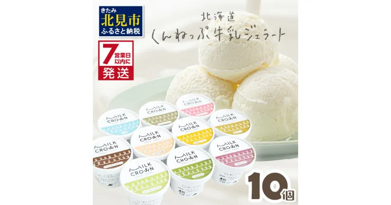 【ふるさと納税】《7営業日以内に発送》北海道くんねっぷ牛乳ジェラート 10種詰合せ ( ジェラート スイーツ 贈答 ふるさと納税 ミルク バニラ あまおう チョコ 桃 マンゴー ピスタチオ 抹茶 )