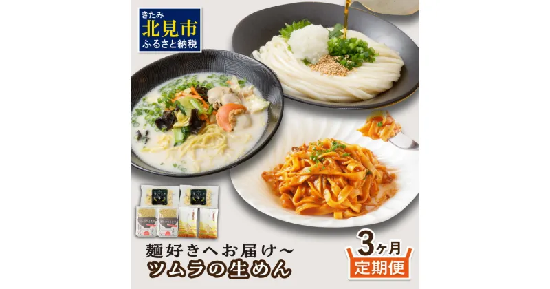 【ふるさと納税】【3ヶ月定期便】～麺好きへお届け～ツムラの生めん ( うどん パスタ 生麺 定期便 ホタテ 生ラーメン 生うどん 生パスタ フィットチーネ )