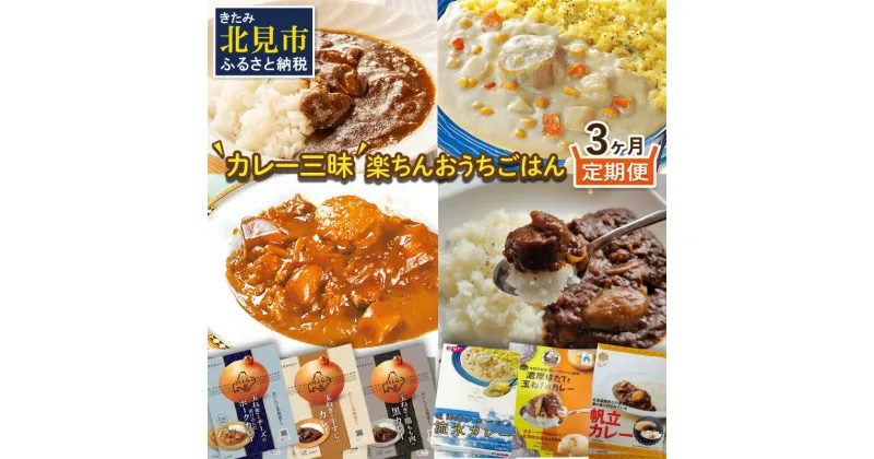 【ふるさと納税】【3ヶ月定期便】 ＼カレー三昧／楽ちんおうちごはん ( カレー レトルトカレー 定期便 )