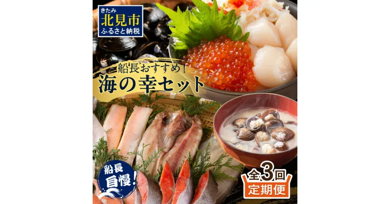 【ふるさと納税】【3ヶ月定期便】船長おすすめ！海の幸セット ( ほたて ホタテ 海鮮丼 ほっけ 鮭 いか サーモン しじみ 定期便 魚介 )