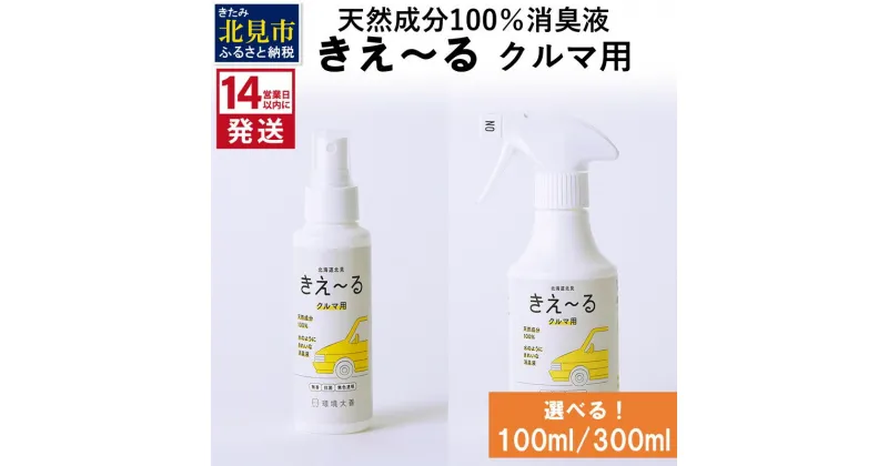 【ふるさと納税】《14営業日以内に発送》天然成分100％消臭液 きえ～る クルマ用 100ml 300ml ( 消臭 天然 車 )