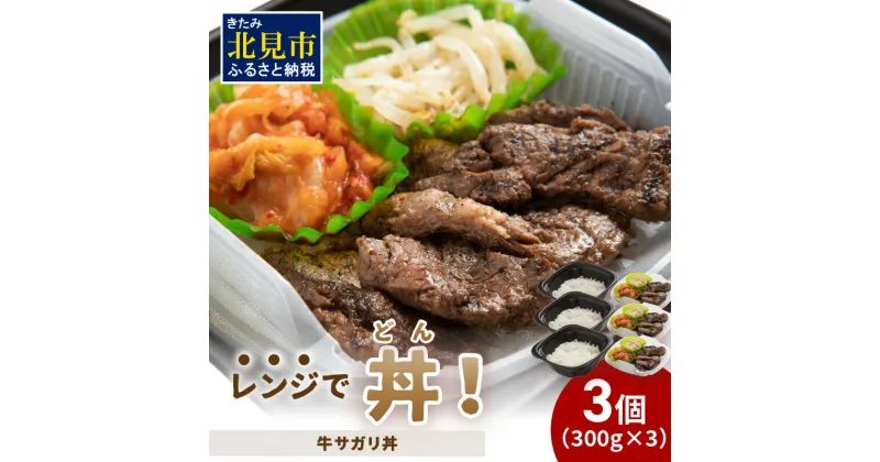 【ふるさと納税】レンジで丼！牛サガリ丼 3個 ( 弁当 どんぶり 丼 サガリ 冷凍 簡単調理 )