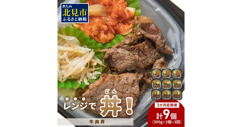 【ふるさと納税】【3ヶ月定期便】レンジで丼！牛肉丼定期便 ( 牛肉 弁当 総菜 冷凍 簡単調理 サガリ カルビ ニノウデ 定期便 食べ比べ ふるさと納税 丼 どんぶり )