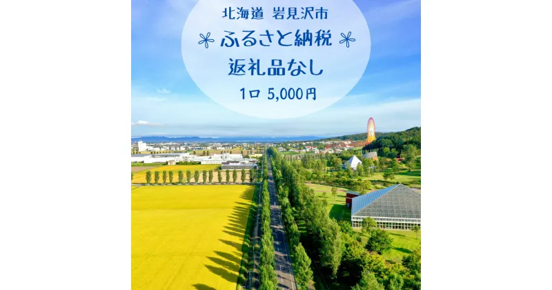 【ふるさと納税】【返礼品なし】岩見沢市 寄附のみ応援 5,000円【応援寄附】