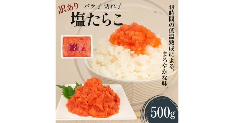 【ふるさと納税】訳あり 塩たらこ 500g バラ子 切れ子 くずれたらこ　　 たらこ 魚 お魚 魚介 魚介類 海鮮 海の幸 魚卵 卵 ご飯のお供 パスタ