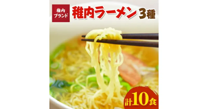 【ふるさと納税】稚内ブランド認定宗谷の塩使用　稚内ラーメン(しお・しょうゆ・みそ)10食入り【配送不可地域：離島】【1105442】