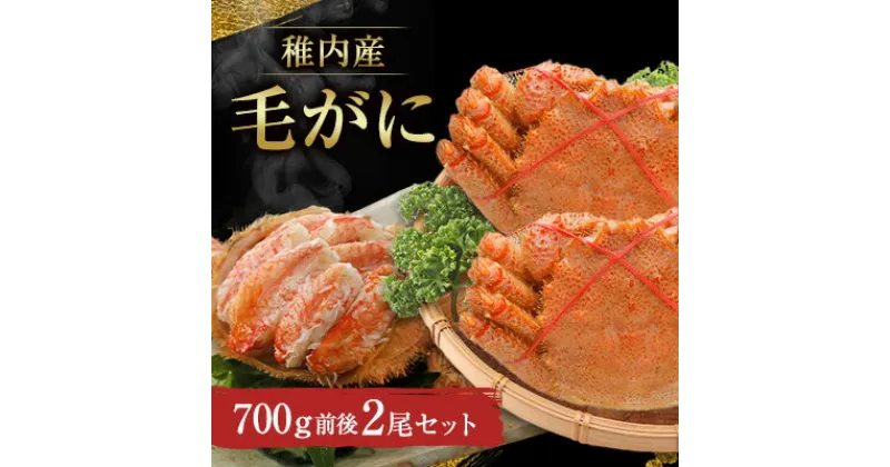 【ふるさと納税】稚内産　毛がに 700g前後2尾セット【配送不可地域：離島】【1128735】