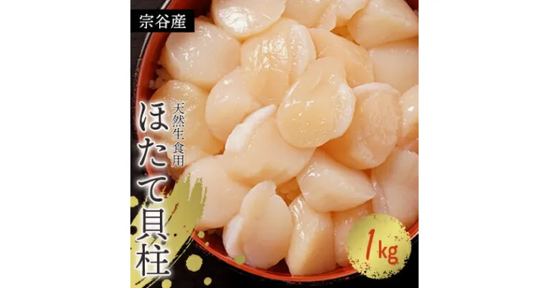 【ふるさと納税】宗谷産天然生食用ほたて貝柱1kg(特A無選別)【配送不可地域：離島】【1109243】