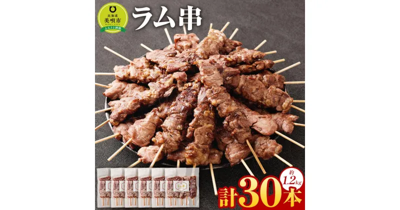 【ふるさと納税】【羊肉専門店のバーベキュー素材】ラム串　30本（約1.2kg） 北海道 ジンギスカン ヘルシー 焼肉 肉 バーベキュー ラム | 羊 羊肉 ラム肉 ラム 串 串焼き 肉 お肉 焼肉 バーベキュー BBQ ヘルシー 小分け 美唄 北海道 冷凍