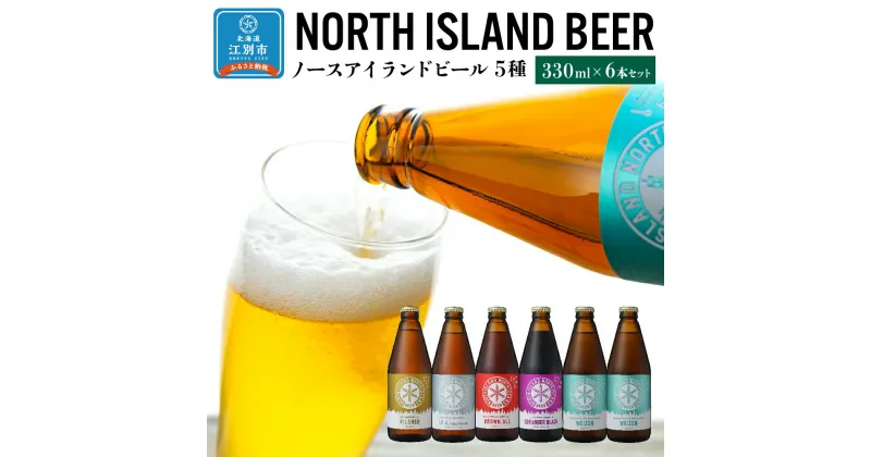 【ふるさと納税】ノースアイランドビール5種6本セット | お酒 ビール セット 飲み比べ クラフトビール 北海道ふるさと納税 江別 ふるさと納税 北海道 【AA001】