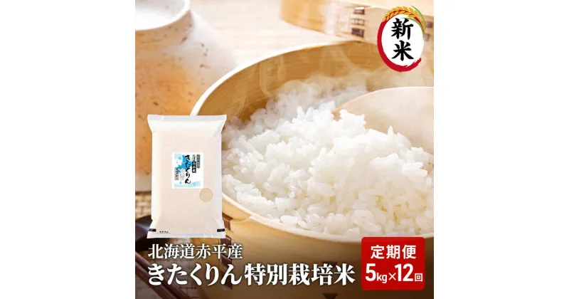 【ふるさと納税】【先行予約2024年産米・11月より順次出荷】北海道赤平産 きたくりん 5kg 特別栽培米 【12回お届け】 精米 米 北海道 定期便　定期便・お米 赤平産　お届け：2024年11月中旬より順次出荷