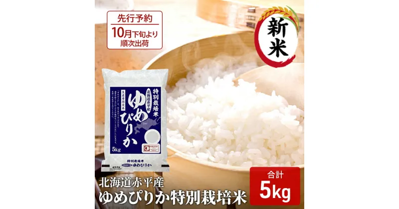 【ふるさと納税】【先行予約2024年産米・10月下旬より順次出荷】北海道赤平産 ゆめぴりか 5kg 特別栽培米 精米 米 北海道　米・ゆめぴりか 赤平産　お届け：2024年10月下旬より順次出荷