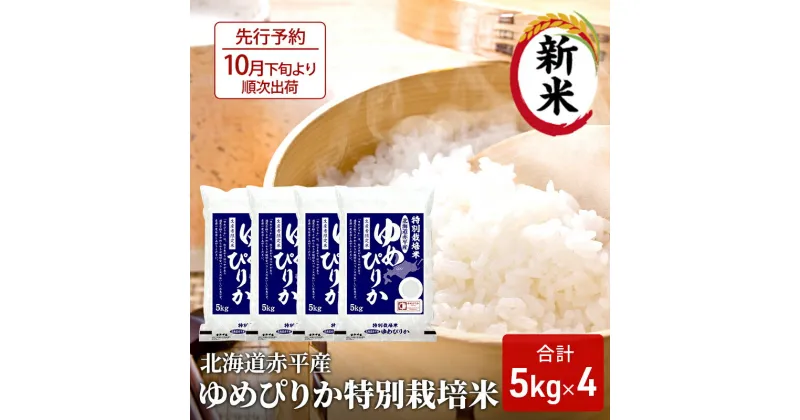 【ふるさと納税】【先行予約2024年産米・10月下旬より順次出荷】北海道赤平産 ゆめぴりか 20kg (5kg×4袋) 特別栽培米 米 北海道　米 お米 ふるさと納税 米 北海道 赤平産　お届け：2024年10月下旬より順次出荷