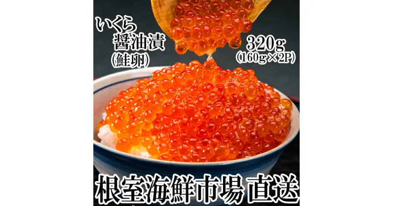 【ふるさと納税】根室海鮮市場＜直送＞いくら醤油漬け(鮭卵)160g×2P(計320g) A-28101