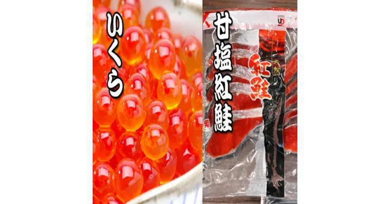 【ふるさと納税】いくら醤油漬け100g×1P、紅鮭切身5切×2P A-36028